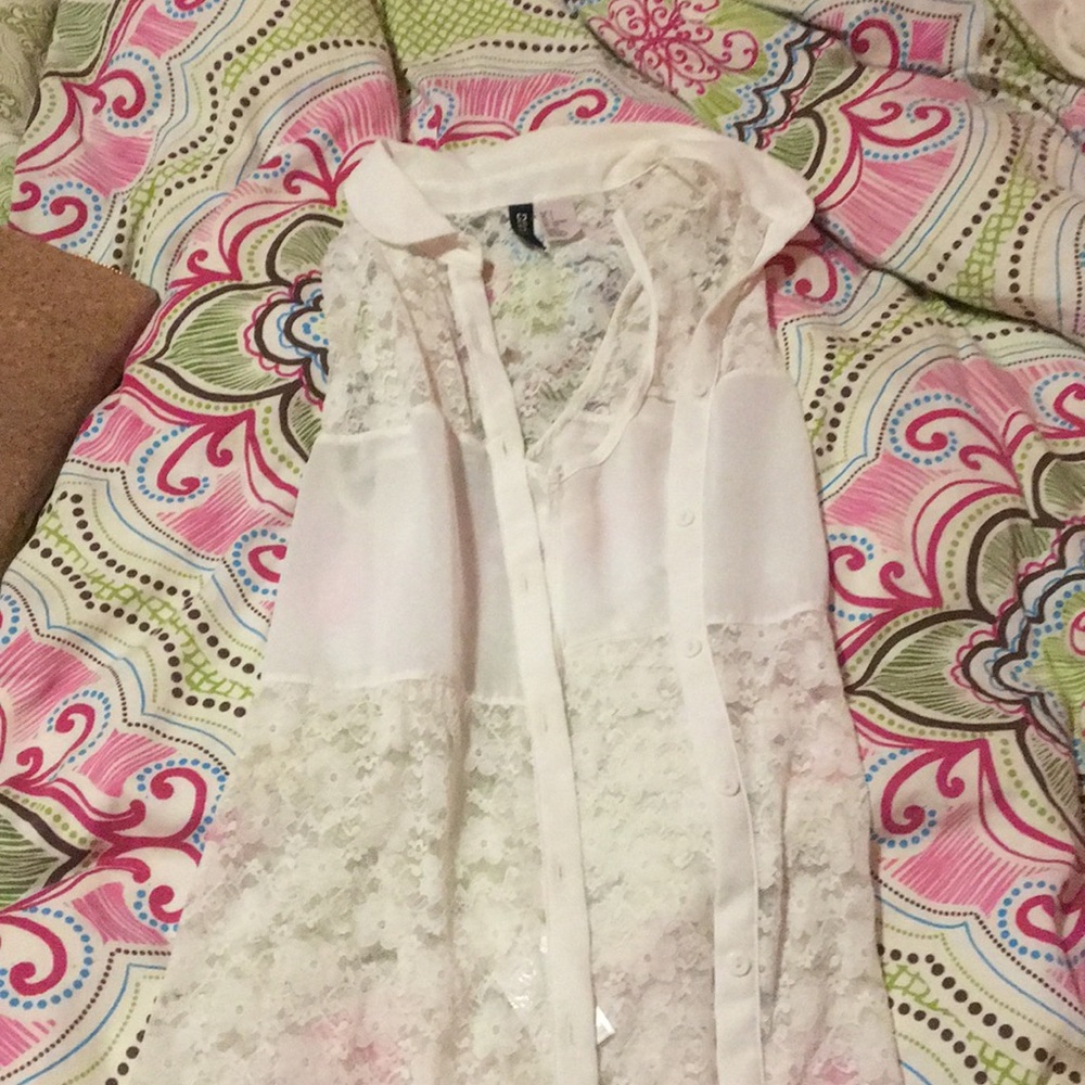 H&M lace see through top